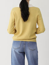 Classic Color Matching Collar Knit