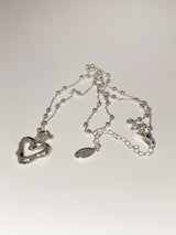 [925Silver] Melting heart necklace