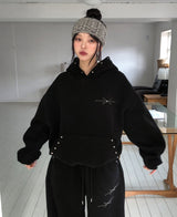 Glint Brushed Studded Hoodie