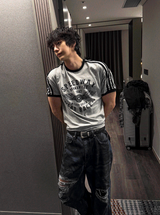 サマーディストレスデニムパンツ