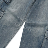 VINTAGE CARGO WIDE-FIT DENIM PANTS [BLUE]