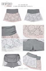 レース プラム バンディング パンツ スカート