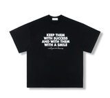 ナンバーキプデニムレタリングベーシックオーバーフィット半袖Tシャツ