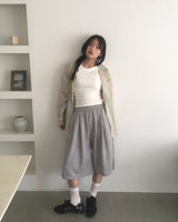 ユーカル ピンタック スウェット バミューダパンツ