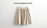 Rose waistband corduroy midi skirt