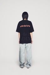 24FW スクリームボーイレタリングベビーフェイス半袖Tシャツ ブラック