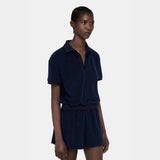 LIGHT TERRY POLO SETS_NAVY