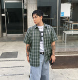 No.1312 LU check half SHIRT