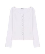 [NF] OZボタンフロントカーディガンTシャツ_F24QB281