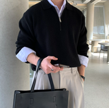 スラッグベラハッチハーフジップアップカラニット