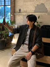  Rime Vintage Denim Fairwork Overfit Long Sleeve Shirt