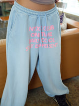 WASHED WIDE SWEATPANTS LIGHT BLUE