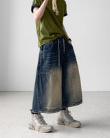 Enta Double Knee Bermuda Denim