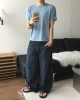 Mood Dark Blue Linen Pants