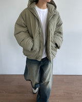 Over Fit Hooded Padded Jumper