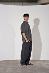 S-Cオープンヘンリーネック 1/2 TEE (Charcoal)