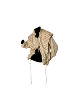 RELABEL Spatial Relationship (Positive and Negative) Beaded Pleated Washed Multi-coloured パッチワークダブルプルタブ取り外し可能なフードシャツ