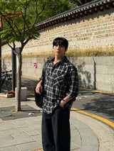 Autumn double check shirt