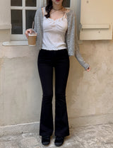 Slim Fit Cotton Bootcut Denim Pants (4color)