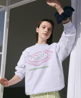 Lace Applique Sweatshirt - Light Grey