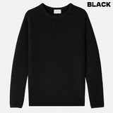 フィットリブマッスルラグランブラッシュドロングスリーブTシャツ