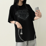 Face Heart Boxy Fit Short Sleeve T-shirt