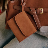 Lunar Suede Card Wallet (Brown)