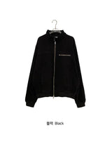 [unisex] Leare Two-Button Washing High-Neck Zip-Up Jacket