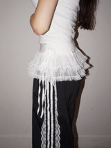 A-line lace layered skirt
