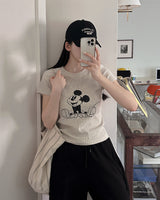 ワッフルプリントショートスリーブTシャツ