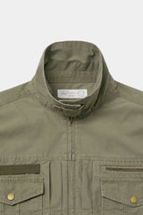ビンテージウォッシュド5ポケットワークジャケット (Washed Khaki)