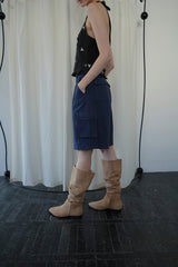 グレインバミューダパンツ_navy