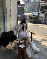 タッセルマフラーニット