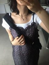 バックボタンシフォンワンピース (1color)