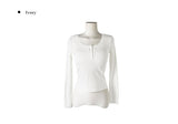 Hail Lace Cap Button Slim T-shirt