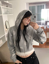 DOT HOOD ZIP-UP (2C)