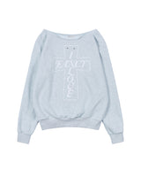 FROSS OFF-SHOULDER SWEATSHIRT (BLUE MELANGE) F26QB040