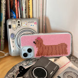 DOGS KNIT HARD JELL CASE_PINK