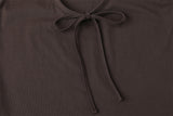 Ribbon hole top - brown