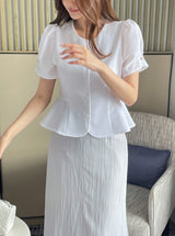 Luzel Puff Peplum Blouse