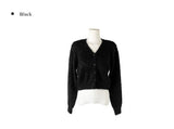 Doobie Soft Fur Button Long Sleeve Cardigan