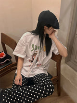 WALK GIRL PRINT T-SHIRT (2COL)