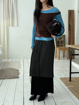 Two tone layered slim top(3color)