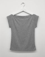 リベットボートネックTシャツ (3color)