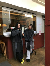 ウールハイネックロングコート