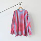BHNY LOOSE FIT SLIT STRIPED LONG SLEEVE T-SHIRT