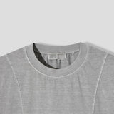 Crop Panel Pigment Half T-Shirt (4color) (No.974)