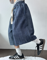 LINEN TWO PINTUCK BERMUDA🩵💙2COLOR 2SIZE