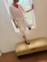 shirring neck tee