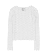 [NF] ポインレースレイヤードtシャツ